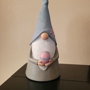 Gray Gnome Figurine with Blue Hat